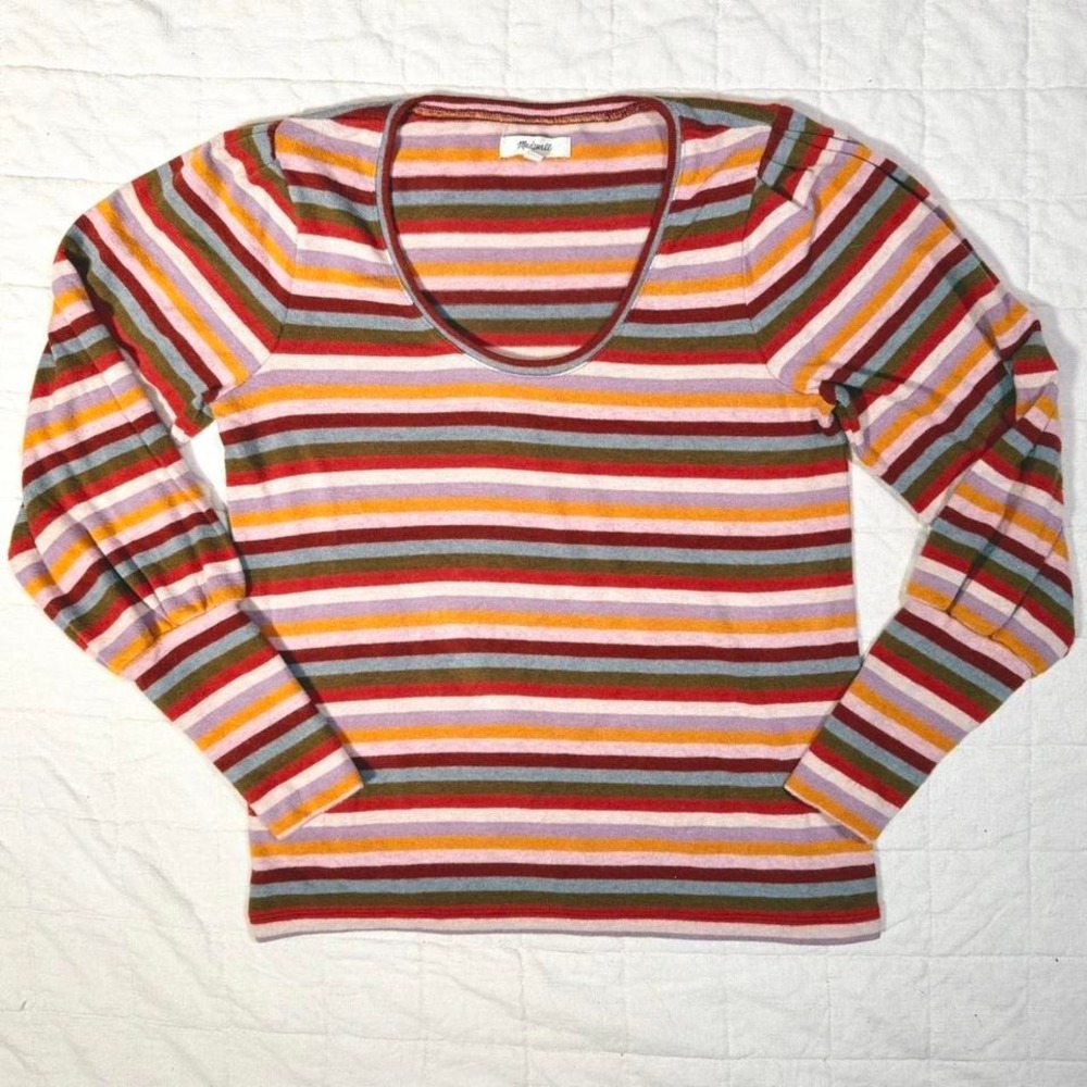 Madewell Striped Long-Sleeve Knit Top‎ – S